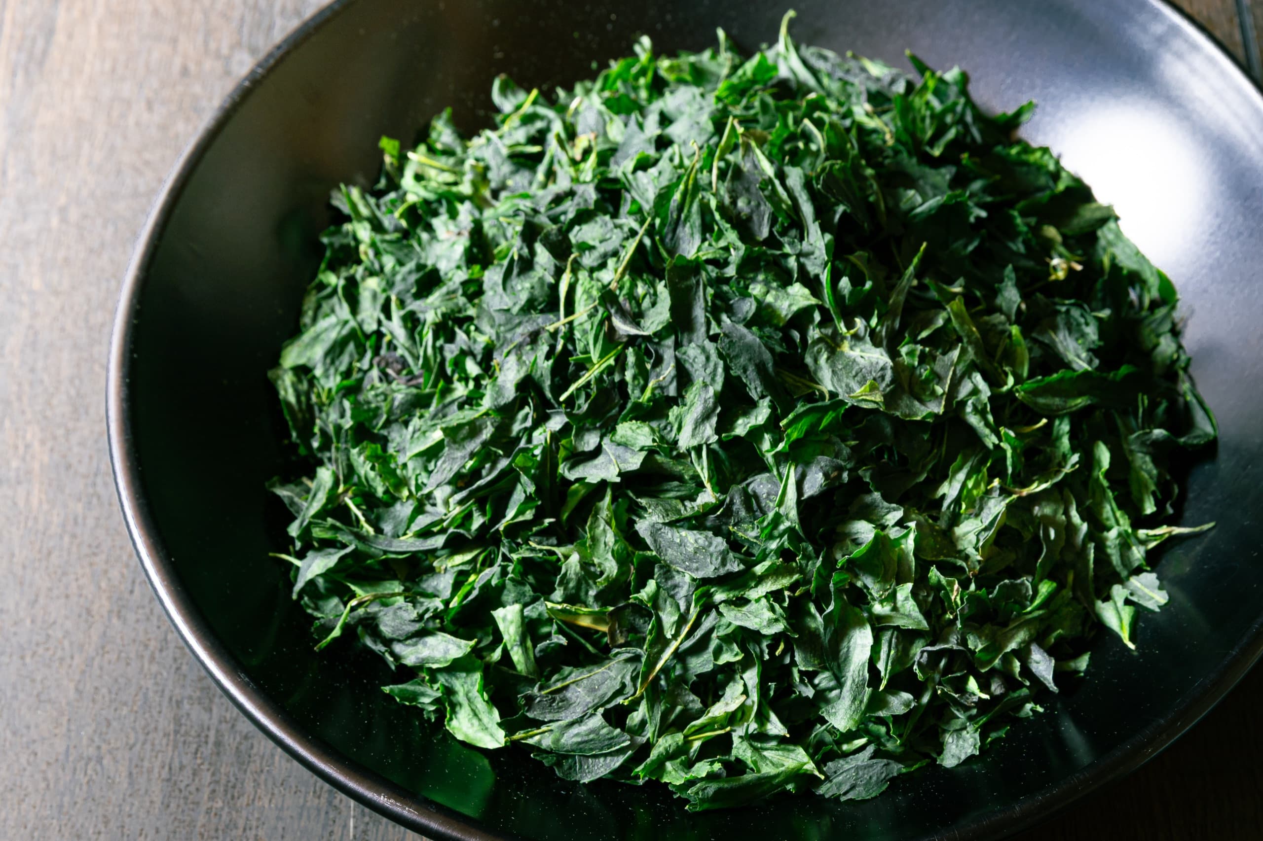 Close-up of fresh tea leaves